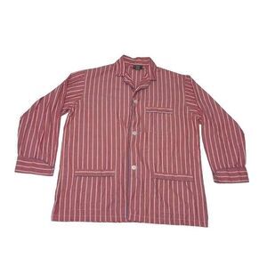 Christian Dior‎ Monsieur Men's XL Pajama Shirt Button Up Striped Long Sleeve